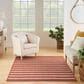 Nourison Positano POS03 Terracotta and Ivory 7" x 10" Indoor/Outdoor Area Rug, , large