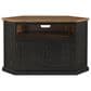 Forma & Co Rustic Corner 30" Corner TV Stand in Antique Black and Honey, , large