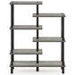 HOMLUX 6-Tier Accent Display Rack in French Oak and Black, , large