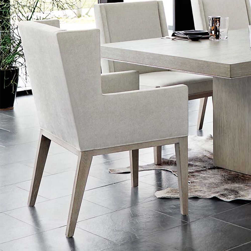 Bernhardt Linea Upholstered Arm Chair in Cerused Greige, , large