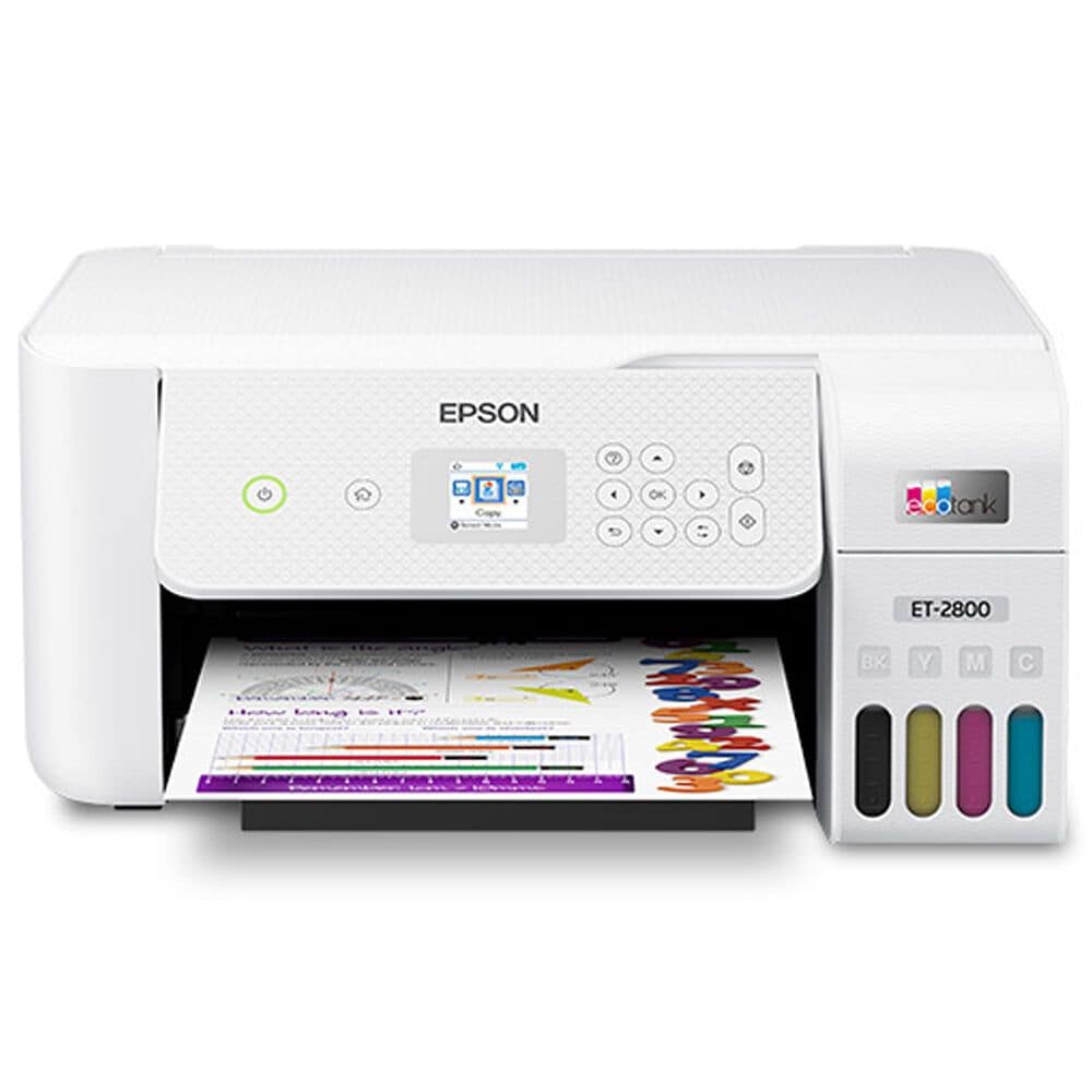 Epson EcoTank ET-2800 Wireless All-in-One Supertank Inkjet Printer in White, , large
