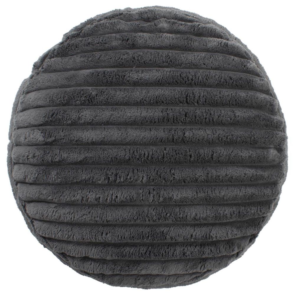 Howard Elliott Shar Pei Tall Pouf in Charcoal, , large