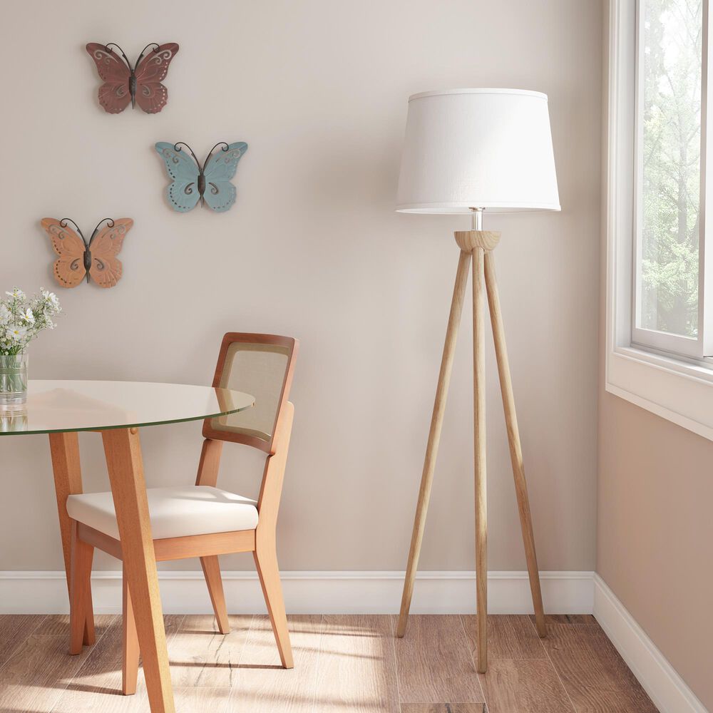 Timberlake Tripod Floor Lamp with LED Bulb in Natural, , large
