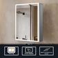 Lexora Home Mesa 20" x 28" LED Mirror Medicine Cabinet with Defogger in Aluminium, , large