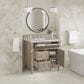 James Martin Vanities Lorelai 36" Single Vanity in Whitewashed Oak with 3cm Victorian Silver Quartz Top, , large