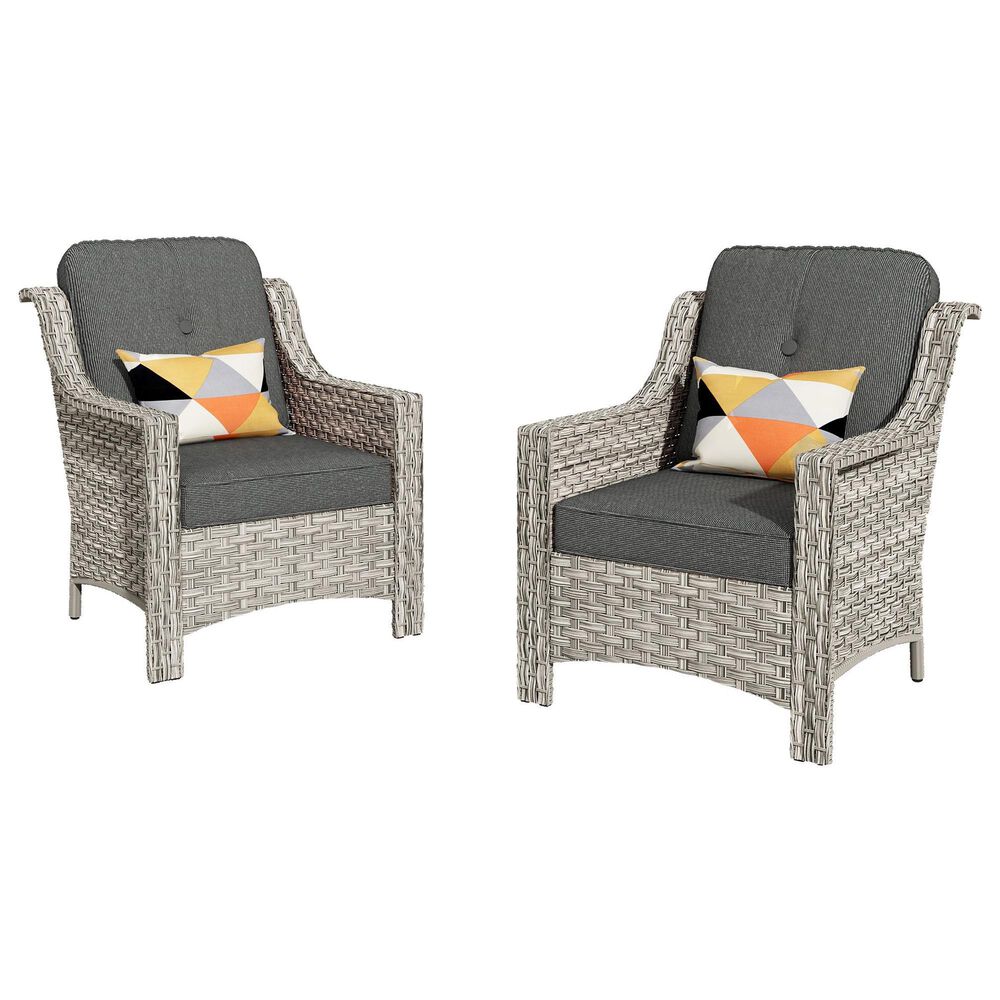 HOMLUX 6-Piece Patio Conversation Set with Coffee Table in Black, , large