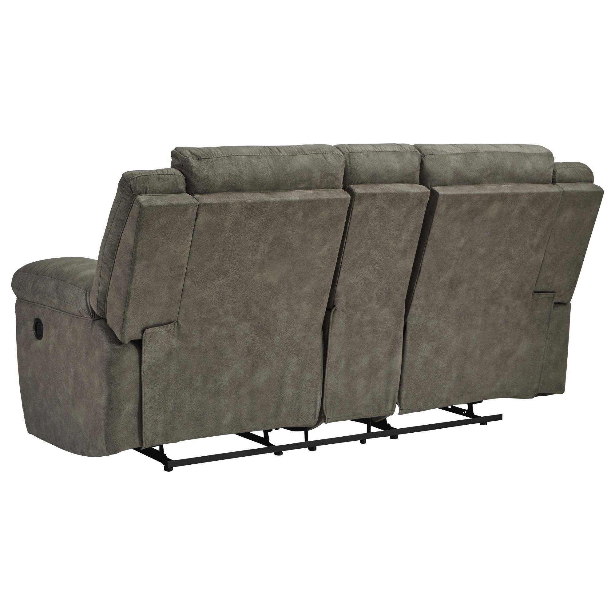 Ashley Laresview Manual Reclining Loveseat in Fossil