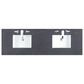 James Martin Vanities Brittany 72" Double Bathroom Vanity in Bright White with 3 cm Charcoal Soapstone Quartz Top and Rectangle Sinks, , large