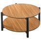 Furniture of America Elovier Coffee Table with Open Shelf in Walnut and Black, , large