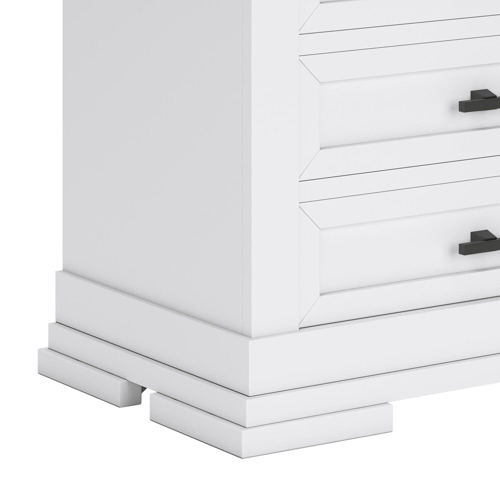 Ashley Queen Storage Bed and Two Nightstands in White and Natural, , large