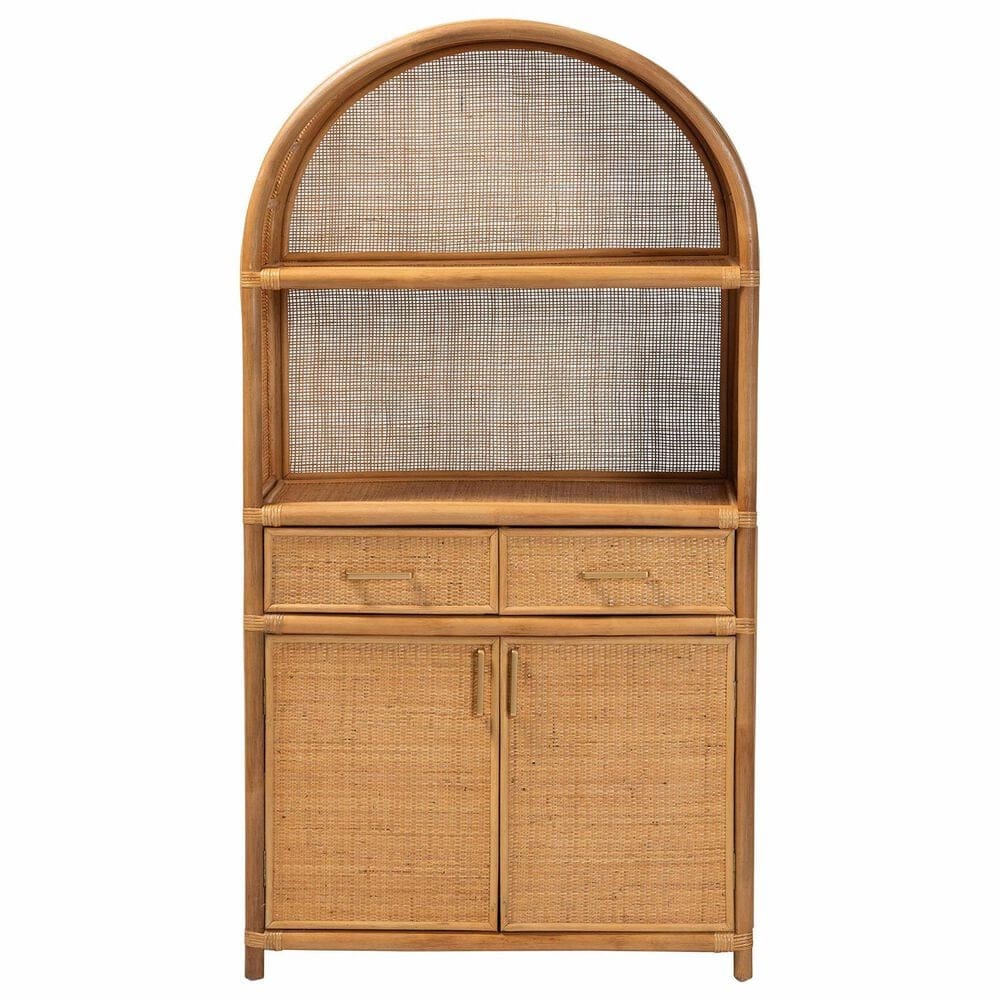 Baxton Studio Mairen 2-Drawer Storage Cabinet in Light Honey, , large