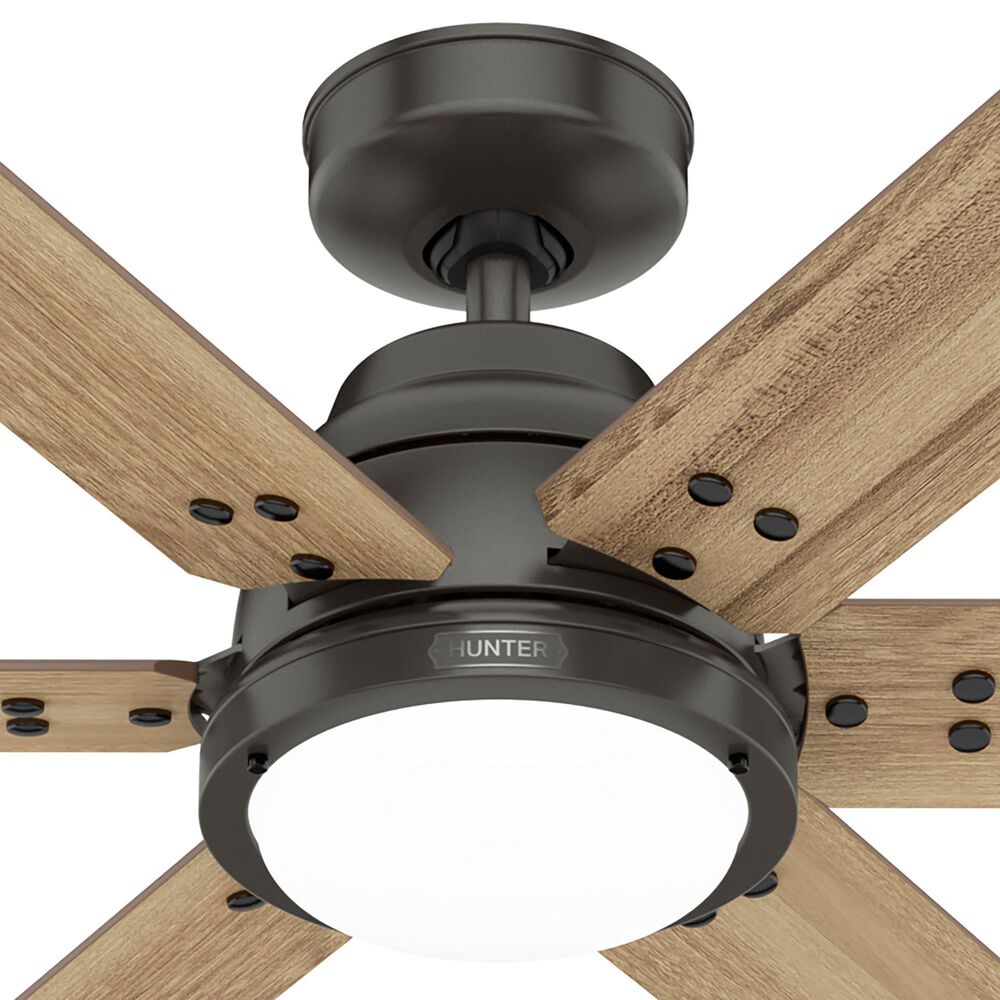 Hunter Gravity 72&quot; Ceiling Fan with LED Light in Noble Bronze, , large