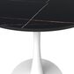 Leisuremod Leisuremod Bristol 31 round dining table White base with Black Sintered stone Top, , large