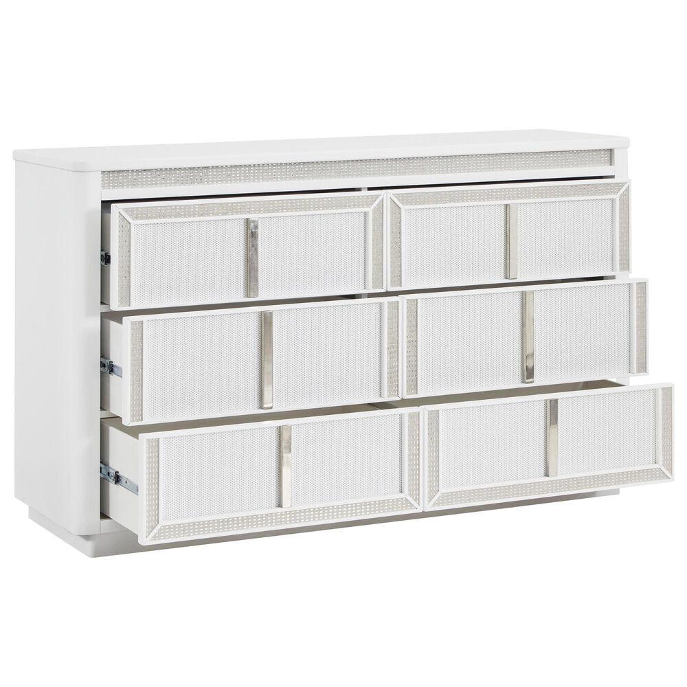 Millenium Chalanna 4-Piece California King Bedroom Set in White Lacquer, , large