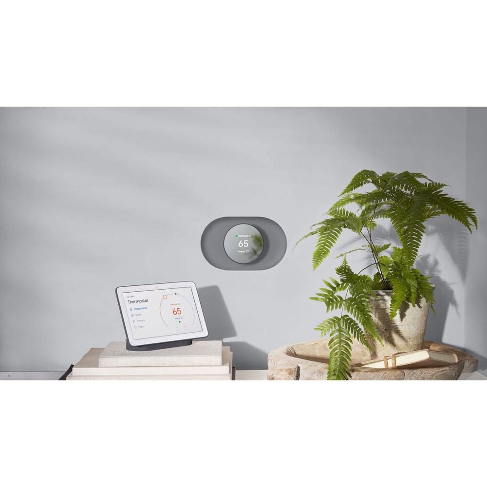 Google Nest Thermostat - Smart Programmable Wi-Fi Thermostat - Charcoal, , large
