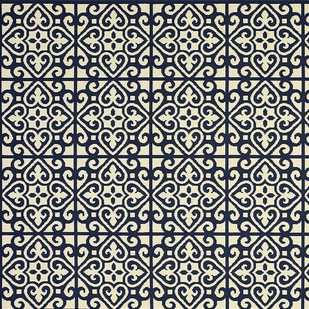 Oriental Weavers Marina 5927B 5&#39;3&quot; x 7&#39;6&quot; Ivory and Navy Area Rug, , large