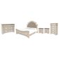 Ashley Realyn 5-Piece King Panel Bedroom Set in Chipped White, , large
