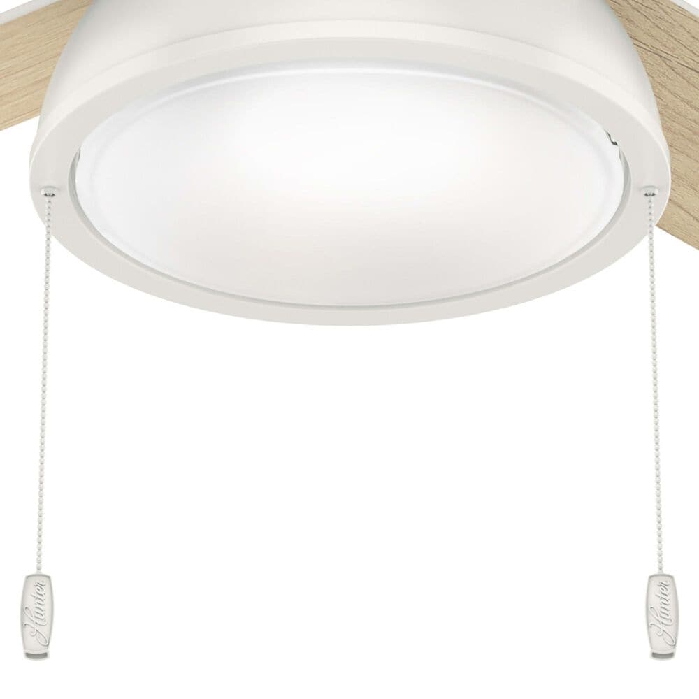 Hunter Loki 52&quot; Ceiling Fan with LED Lights in Fresh White, , large