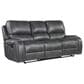 Crystal City Keily Manual Reclining Sofa with Dropdown Table in Dove Grey, , large