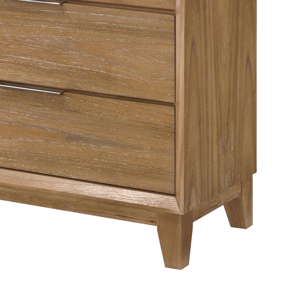 Crown Mark Florian 5 Drawer Chest in Light Brown, , large