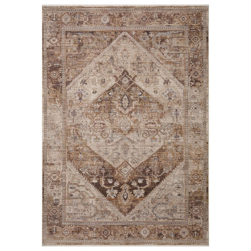 Loloi Lyra 4" x 5"7" Natural and Mocha Area Rug, , large