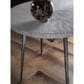 Artistica Metal Alfie End Table in Antique Iron, White and Gray, , large