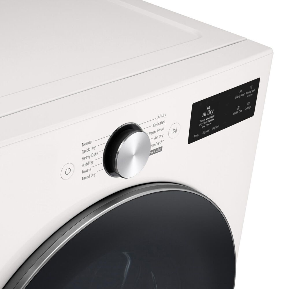 LG 7.4 Cu. Ft. Smart Front Load Electric Dryer with AI Sensor Dry in Alphine White, , large