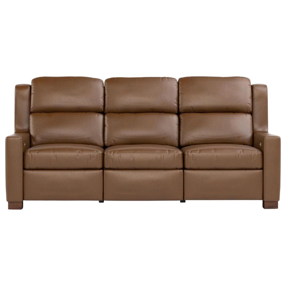 Stickley Furniture Woodlands Power Reclining Leather Sofa in Salvano Bark, , large