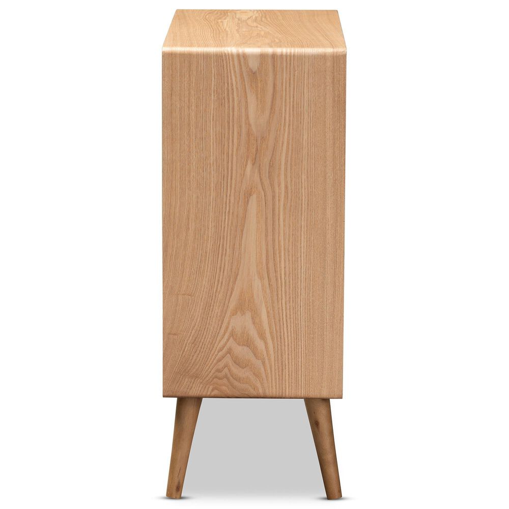 Baxton Studio Alina 4-Drawer Accent Storage Cabinet in Medium Oak, , large