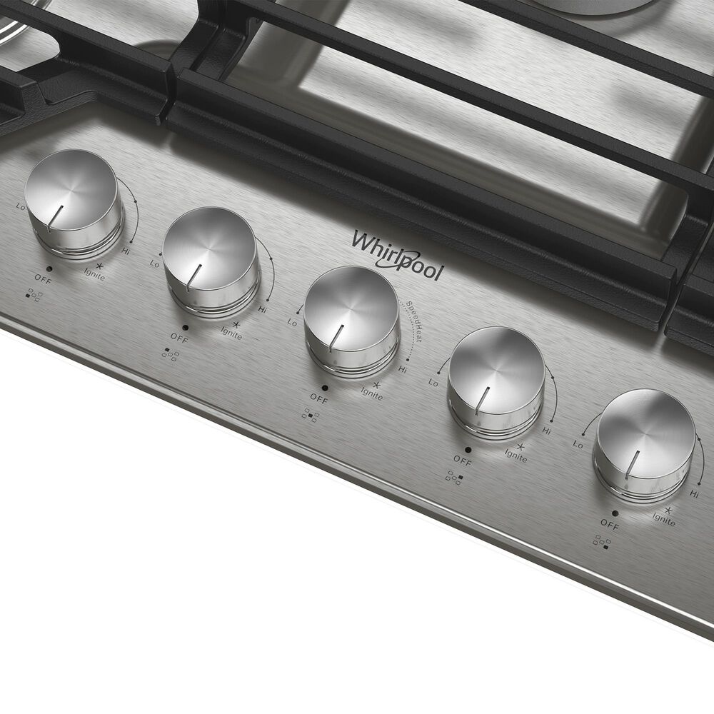 Whirlpool 30&quot; Gas Cooktop with SpeedHeat Burner in Stainless Steel, , large