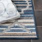 Safavieh Cabana CBN333M 6"7" Square Blue and Grey Indoor/Outdoor Area Performance Rug, , large