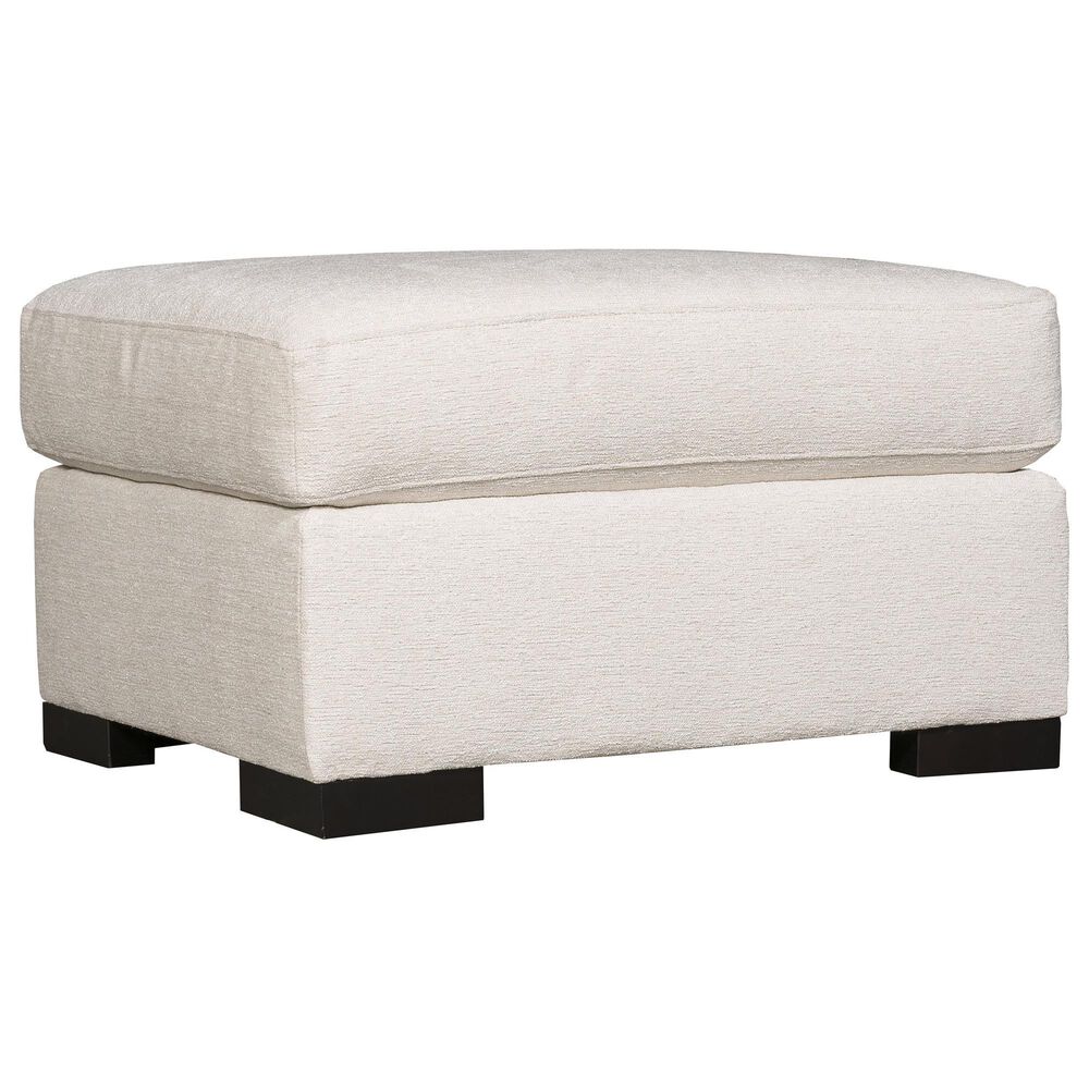 Bernhardt Germain Ottoman in White and Cream, , large
