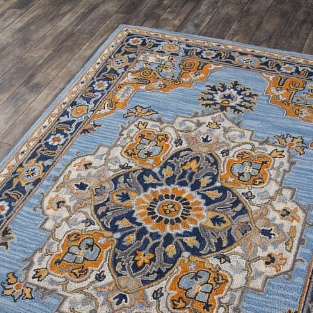 Momeni Ibiza IBI-01 6&#39; x 9&#39; Blue Area Rug, , large