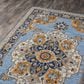 Momeni Ibiza IBI-01 6" x 9" Blue Area Rug, , large