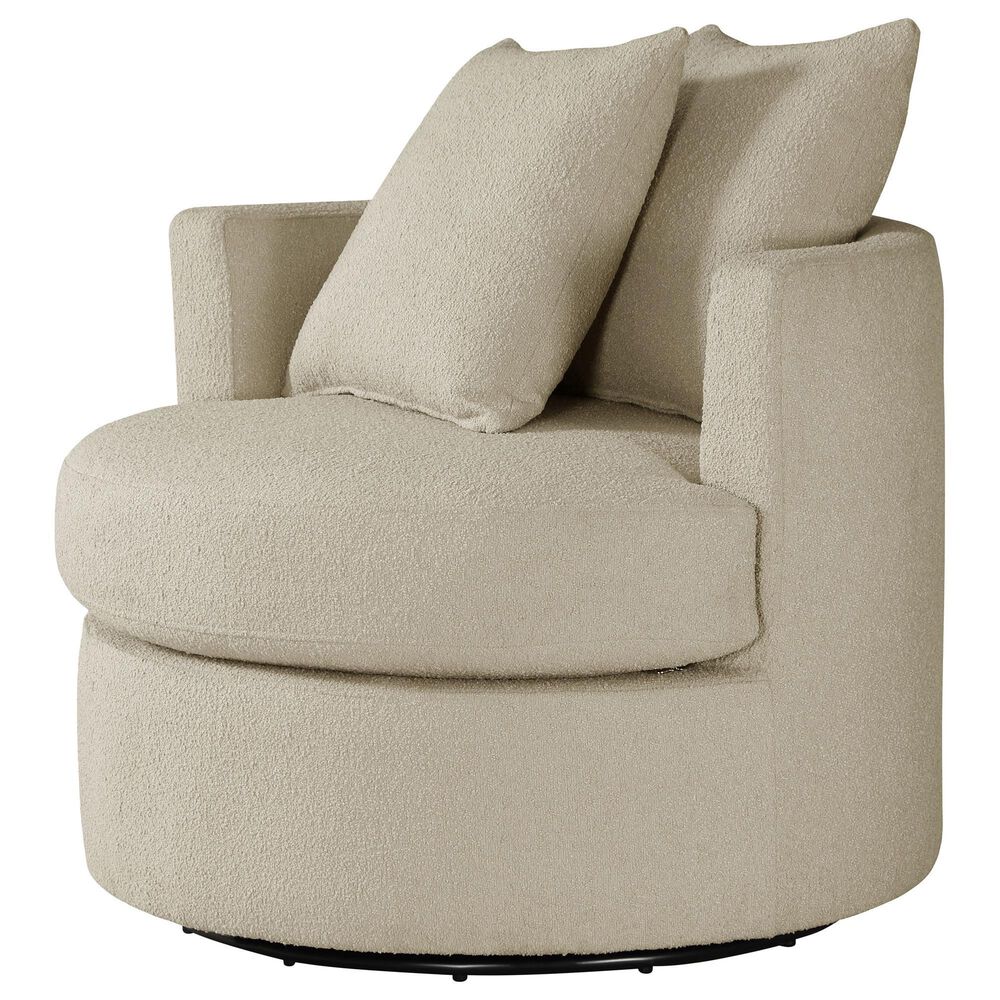 Coaster Debbie Swivel Accent Chair in Camel, , large