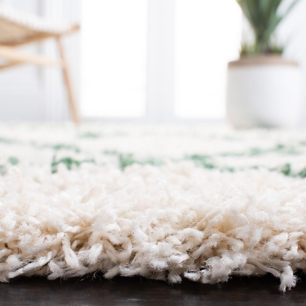 Safavieh Venus Shag 4&#39; x 6&#39; Ivory and Green Area Rug, , large
