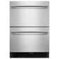 KitchenAid 4.4 Cu. Ft. Undercounter Double-Drawer Refrigerator in Black and Stainless Steel, , large
