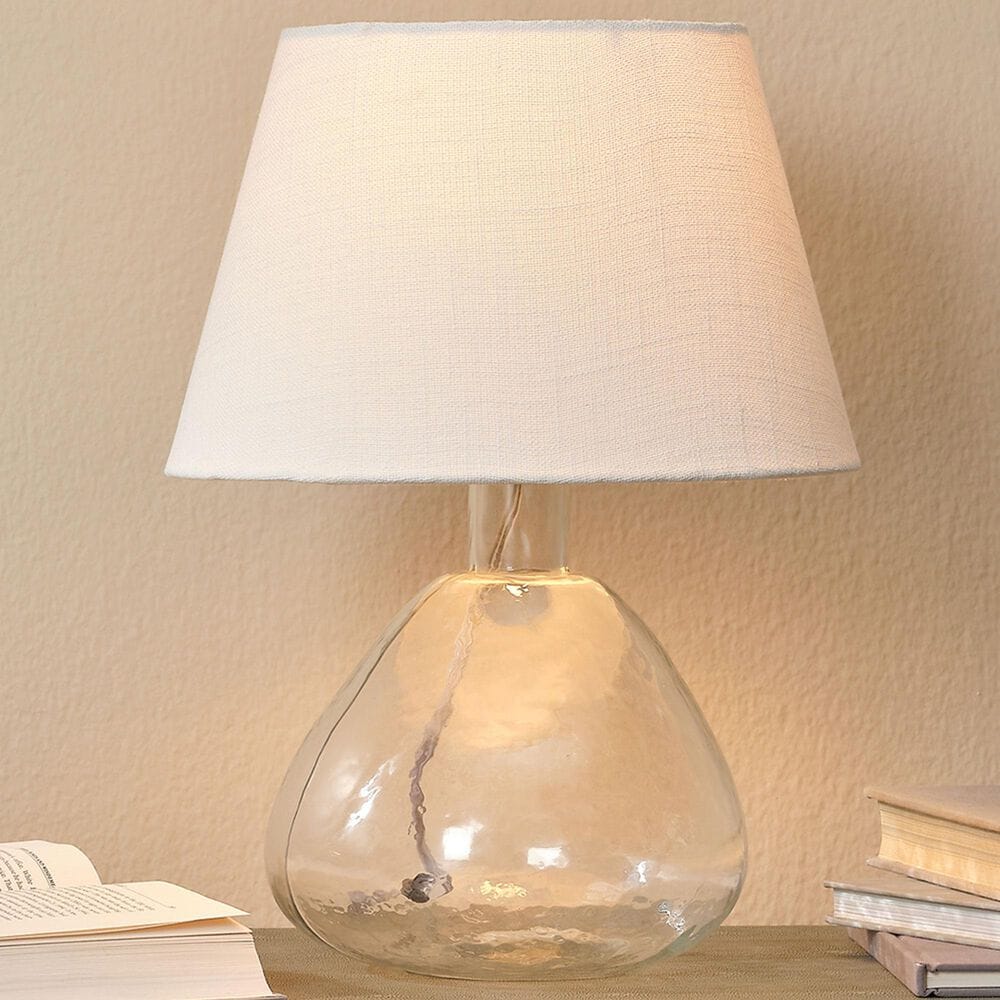 Jamie Young Flomar Blown Glass Table Lamp in Clear, , large
