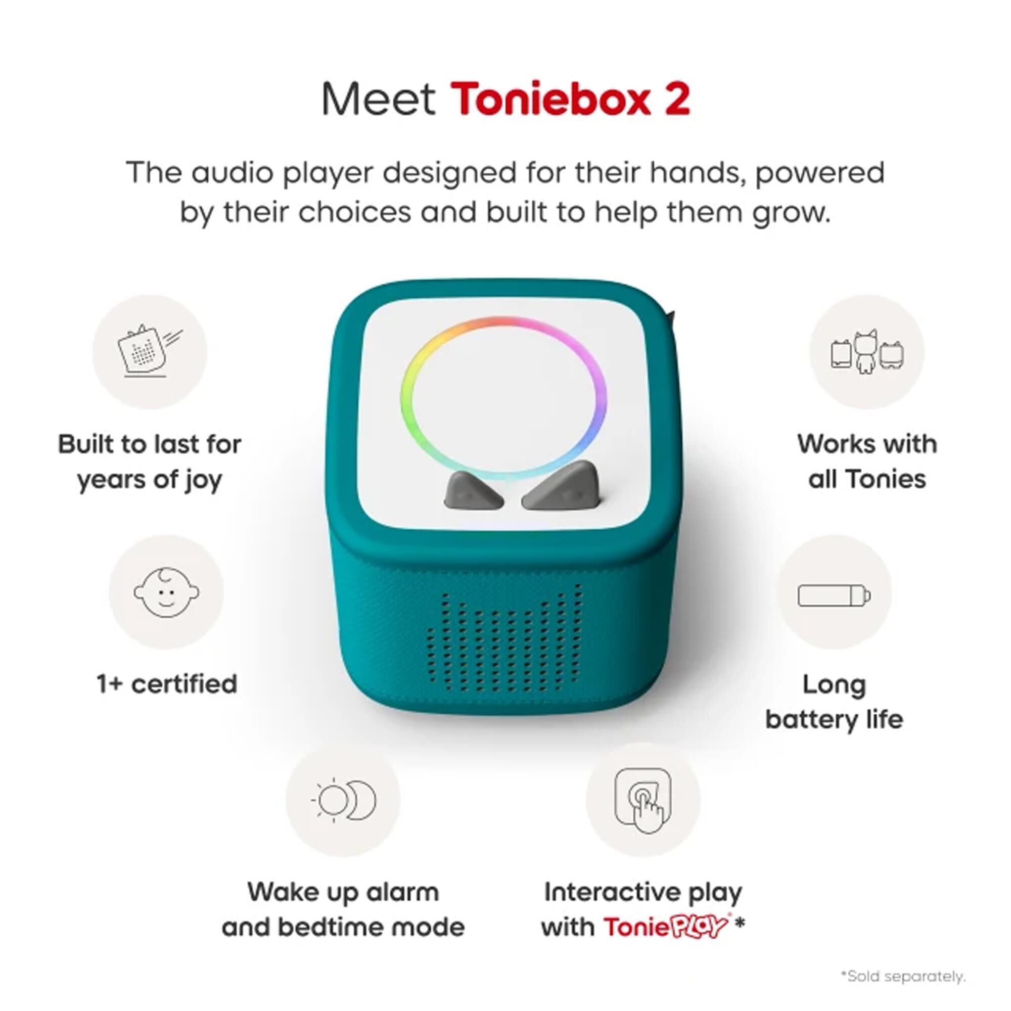 Tonies Toniebox 2 Starter Set - Playtime Puppy (Tropical Teal)
