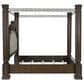 Ashley Maylee King Canopy Bed  in Dark Brown, , large