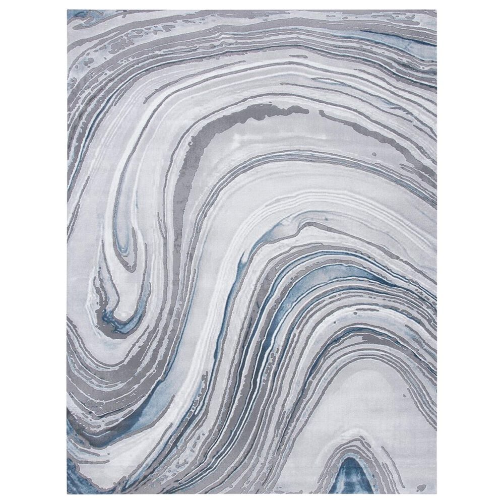 Safavieh Craft CFT845M 8" x 10" Blue and Grey Area Rug, , large