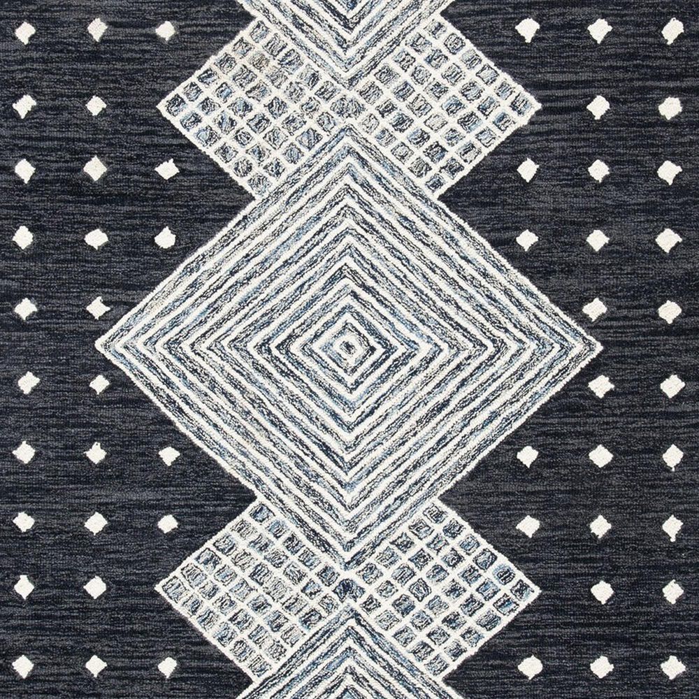 Safavieh Micro-Loop MLP171H 2&#39;3&quot; x 7&#39; Charcoal and Ivory Runner, , large