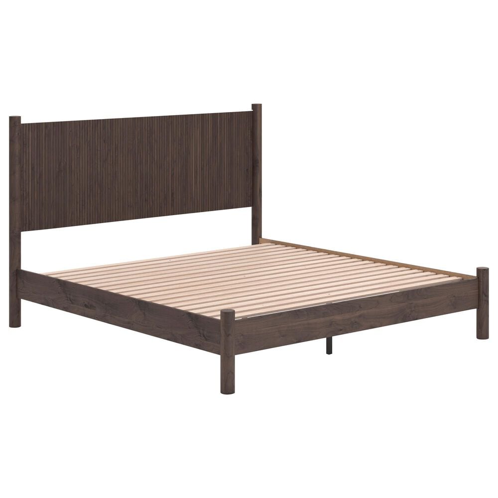 Ashley Pamytta King Panel Platform Bed in Rich Brown, , large