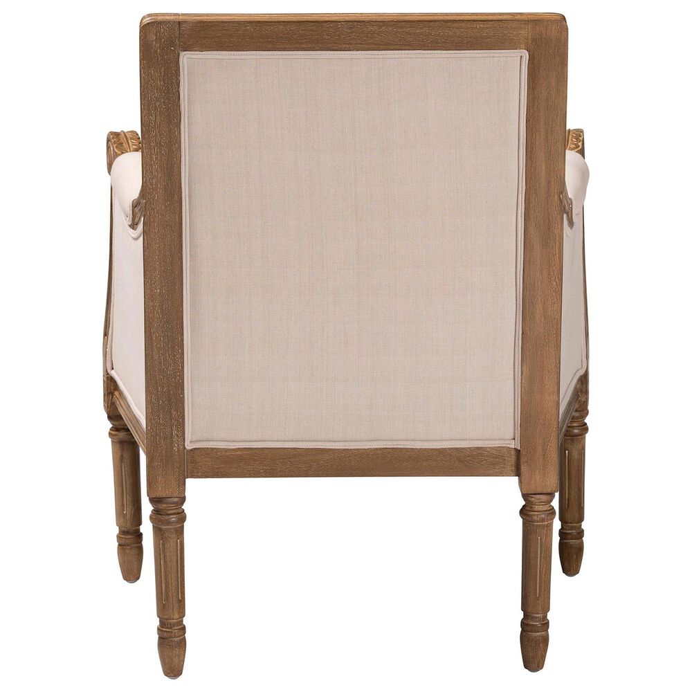Baxton Studio Chavanon Accent Chair in Light Beige, , large