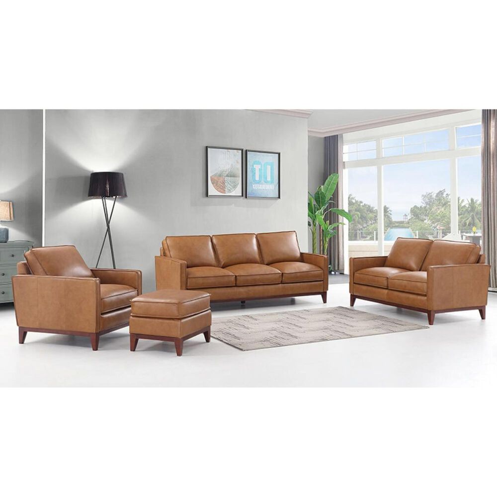 Italiano Furniture Newport Leather Chair in Camel, , large