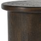 Classic Home Runa Round End Table in Coffee Brown, , large
