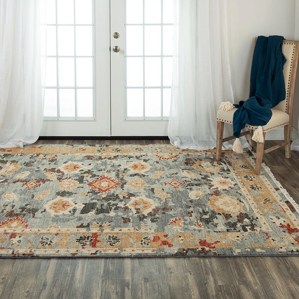 RIZZY Belmont 9&#39; x 12&#39; Dark Grey, Gold and Rust Area Rug, , large