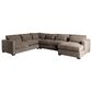 Fulton Home Prescott Collection Sectional in Amari Chocolate, , large