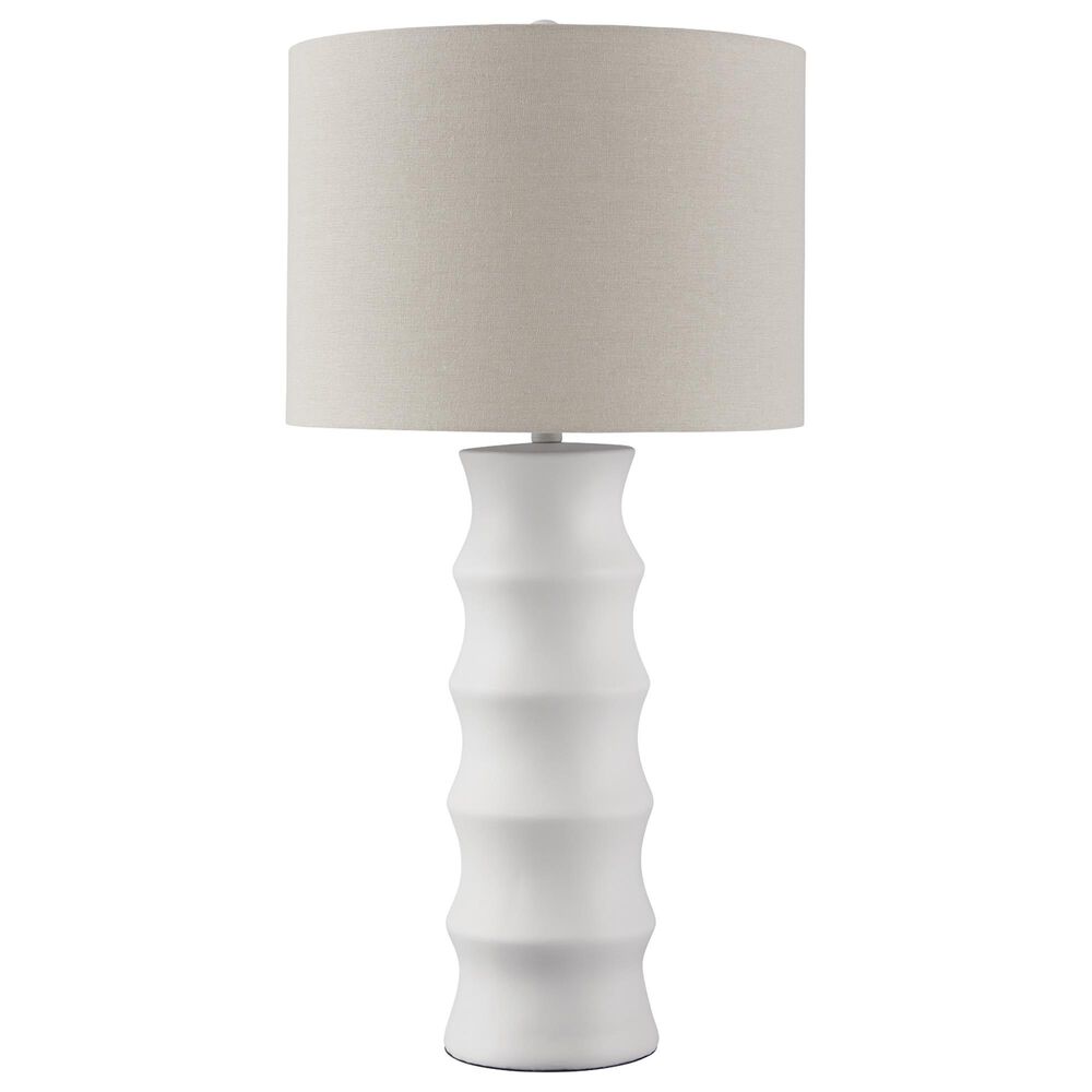 Ashley Veraleigh Poly Table Lamp in White, , large
