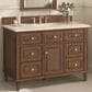 James Martin Vanities Lorelai 48" Single Vanity in Mid-Century Walnut with 3 cm Eternal Marfil Quartz Top, , large